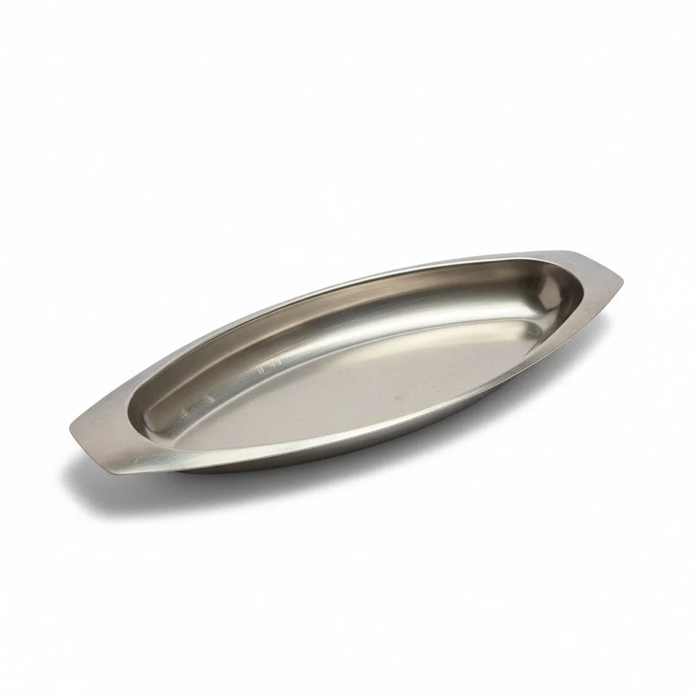 Kalmar Denmark Stainless Serving Tray Danish‎ Modern MCM Minimalist Silver Vtg